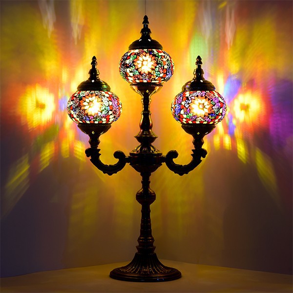 3 Globe Turkish Mosaic Lamp